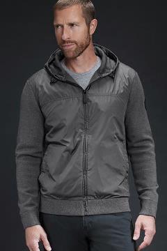 Ropa Canada Goose Hombre Outlet - WindBridge Sudadera Con Capucha Black Label Grises UH4203519
